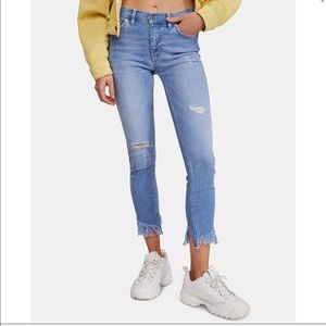 Sz 30 free people great heights frayed jean